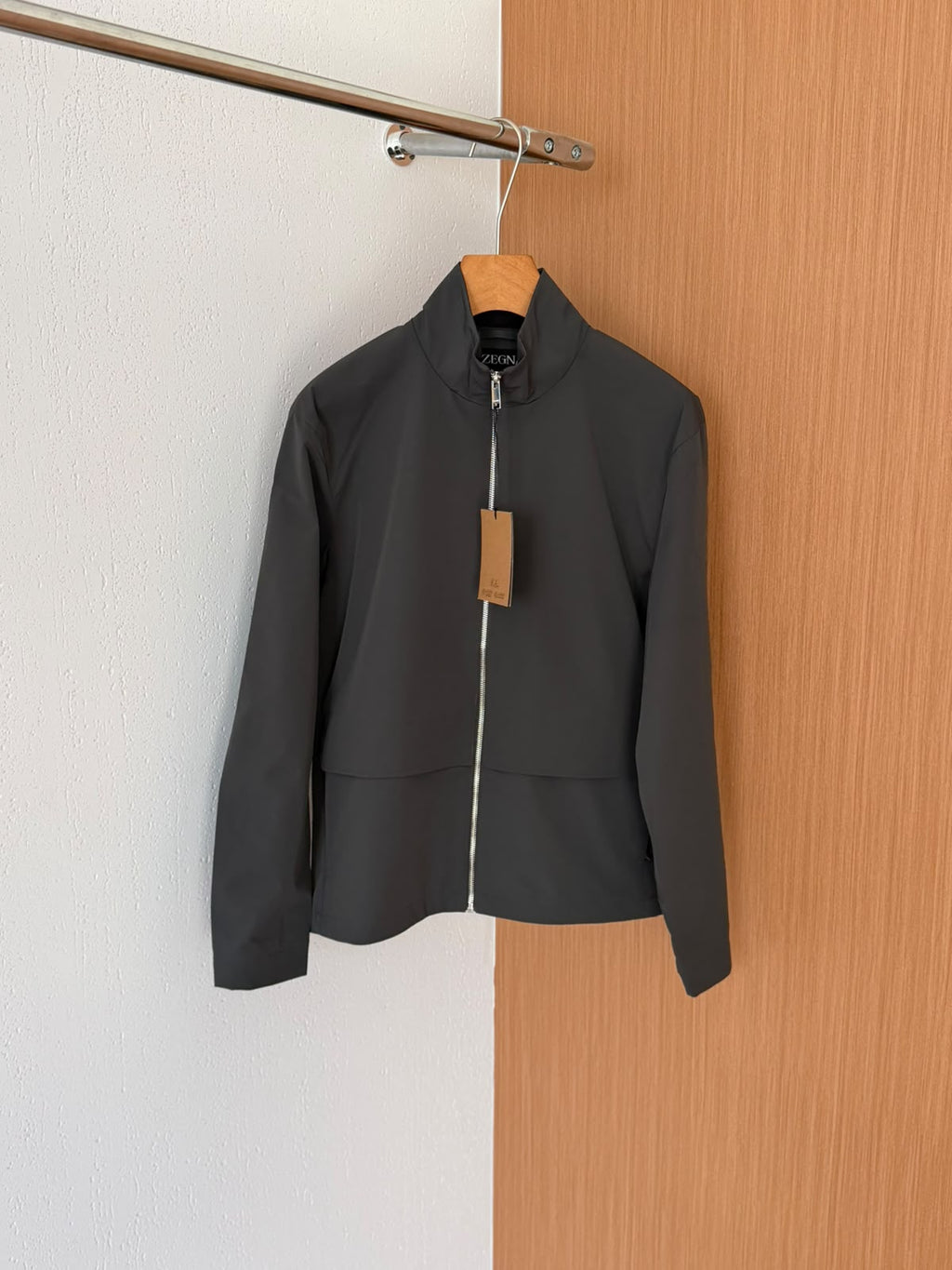 Zegna Stand-Collar Panelled Zip Jacket