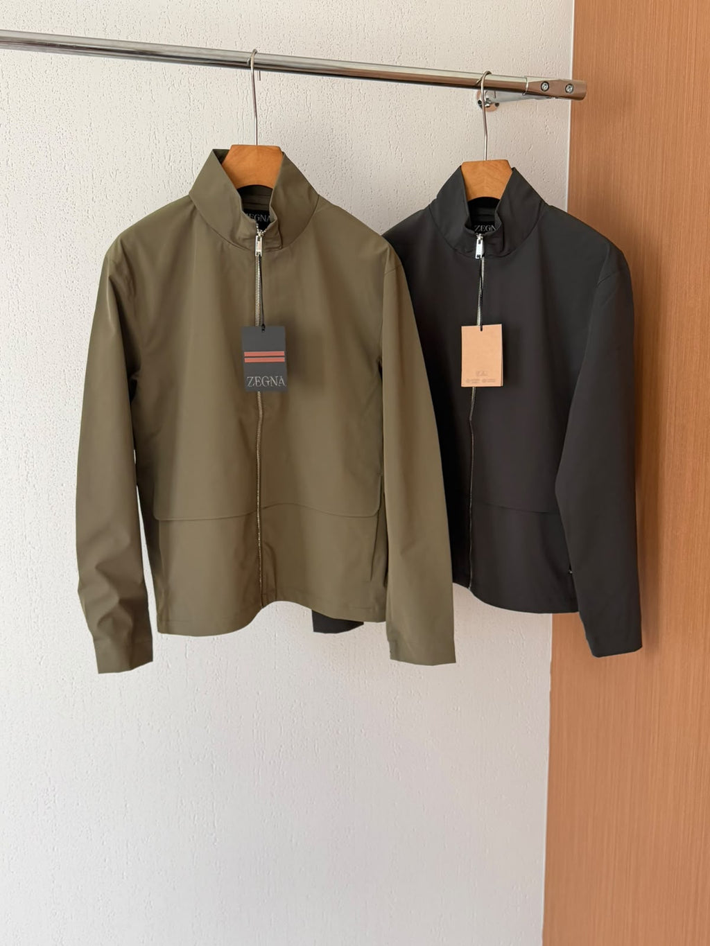 Zegna Stand-Collar Panelled Zip Jacket