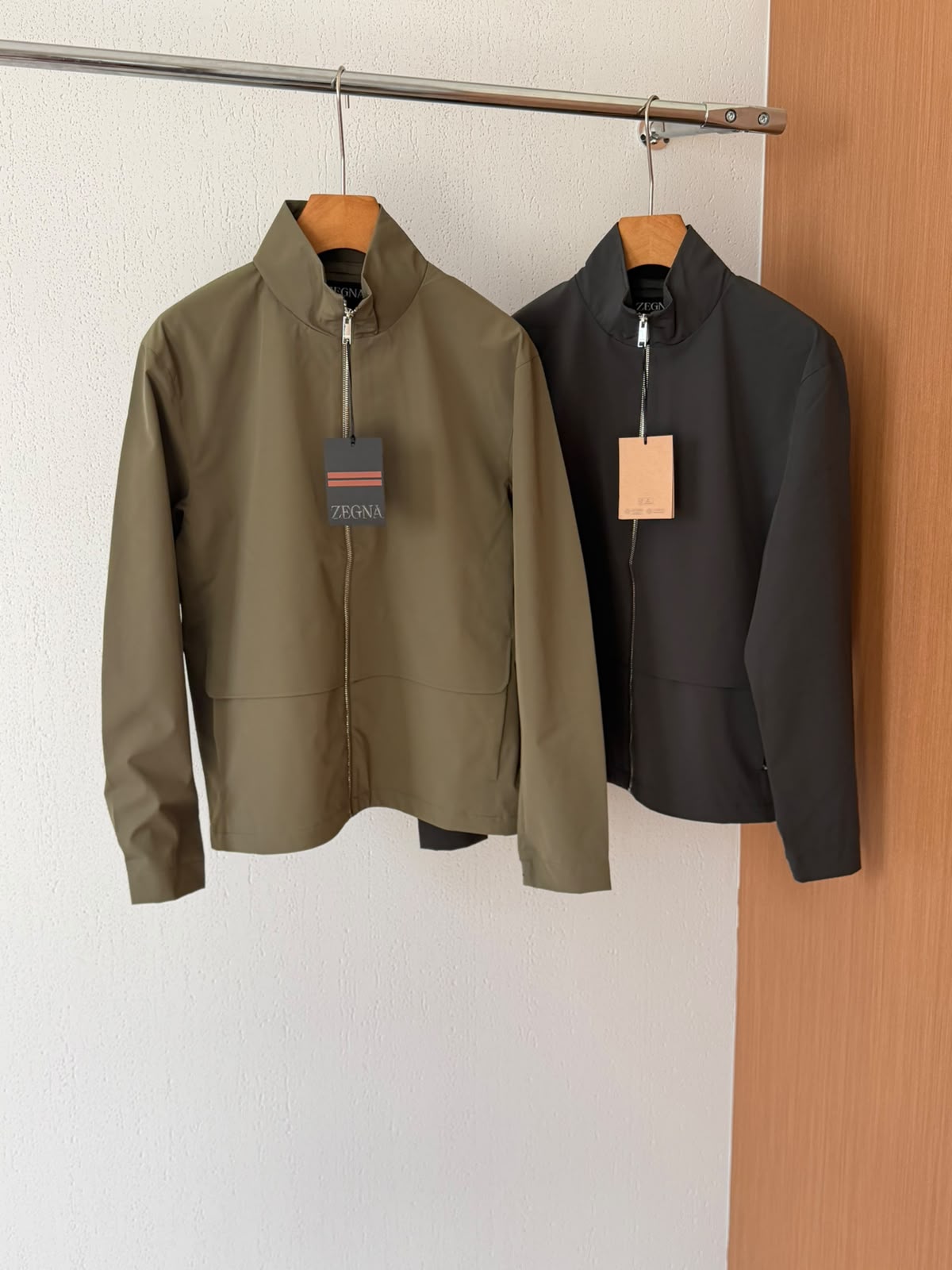 Zegna Stand-Collar Panelled Zip Jacket