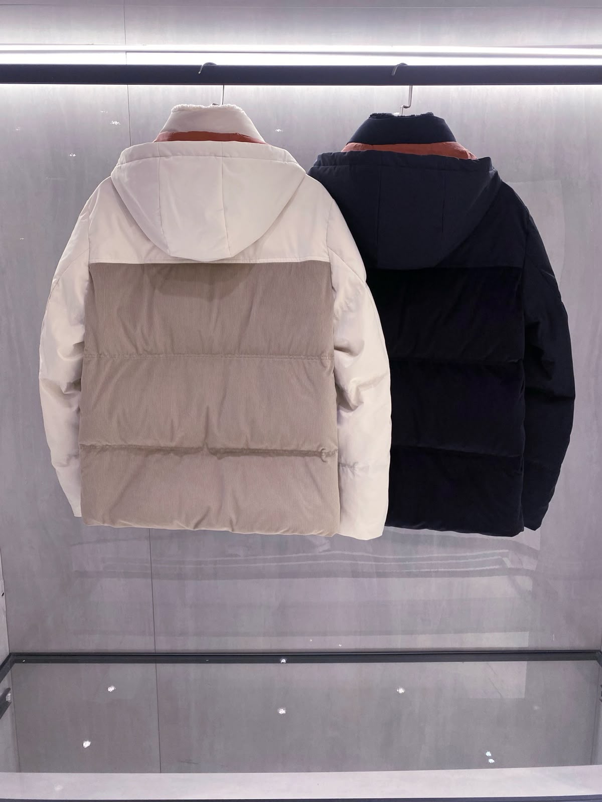 Zegna Colour-Block Hooded Puffer Jacket