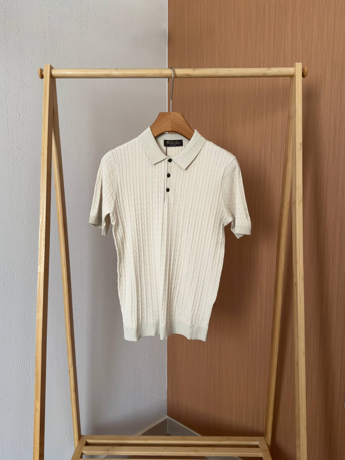 Loro Piana Textured Short-Sleeve Knit Polo
