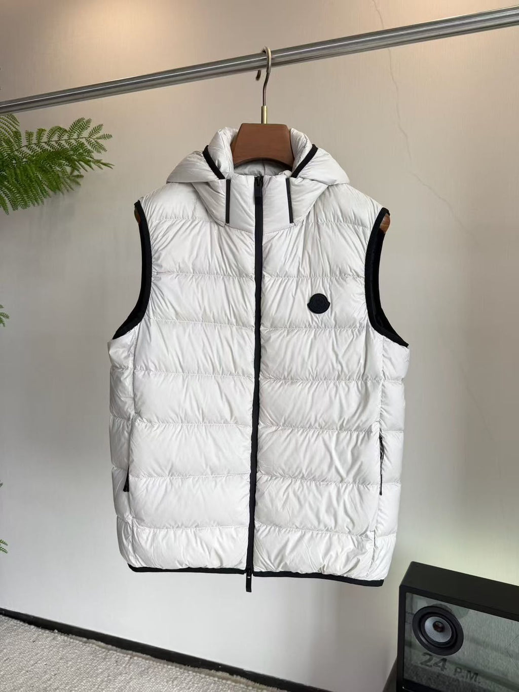 MONCLER Hooded Quilted Zip Vest