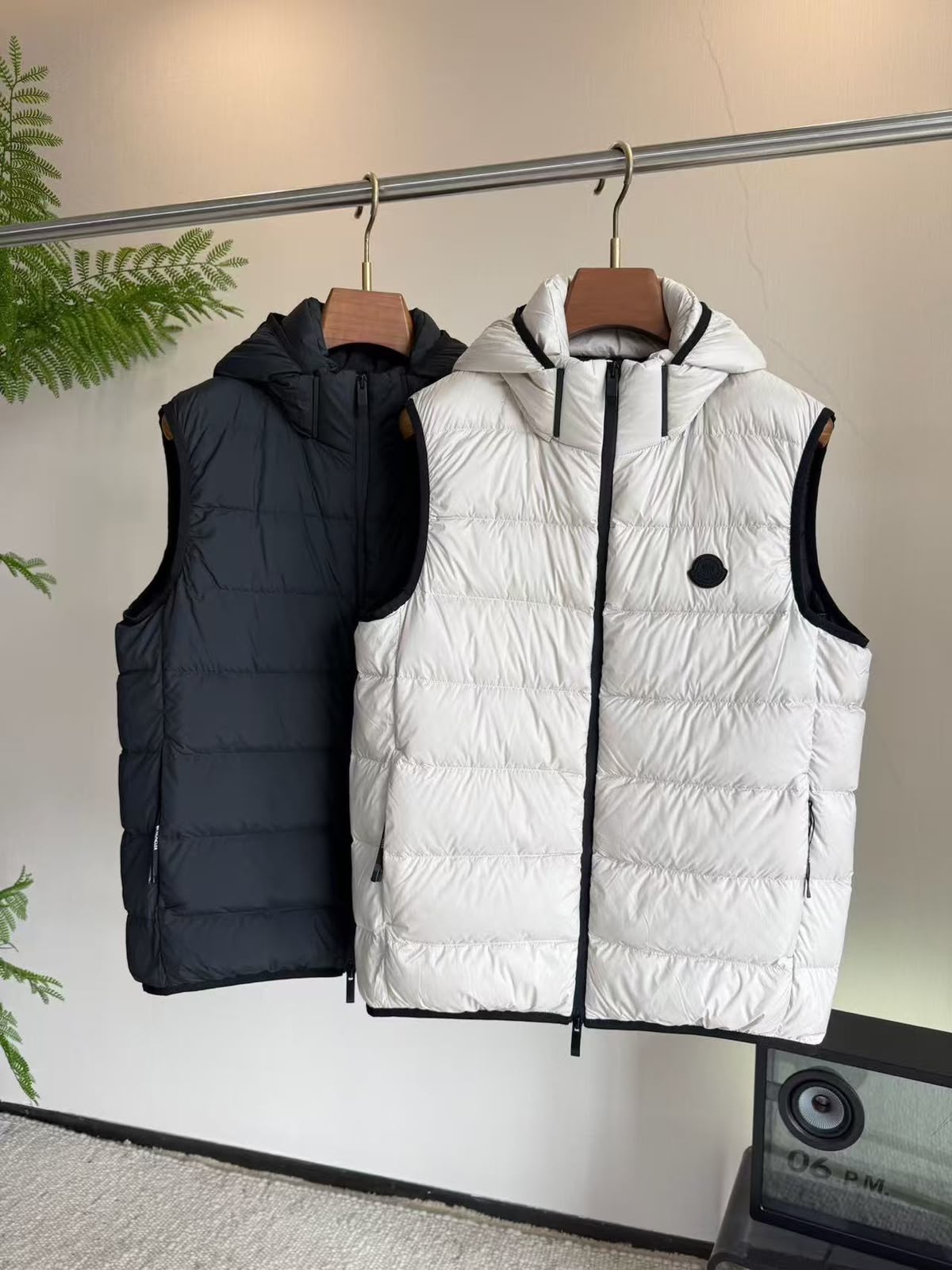 MONCLER Hooded Quilted Zip Vest