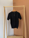 Zegna Textured Short-Sleeve Knit Polo