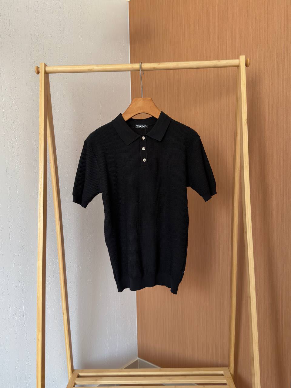 Zegna Textured Short-Sleeve Knit Polo