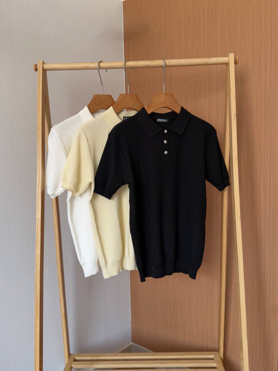 Zegna Textured Short-Sleeve Knit Polo