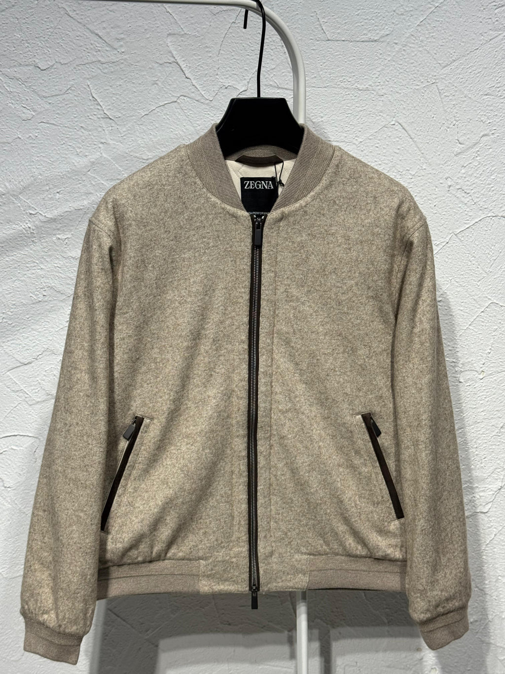 Zegna Textured Zip-Front Bomber Jacket