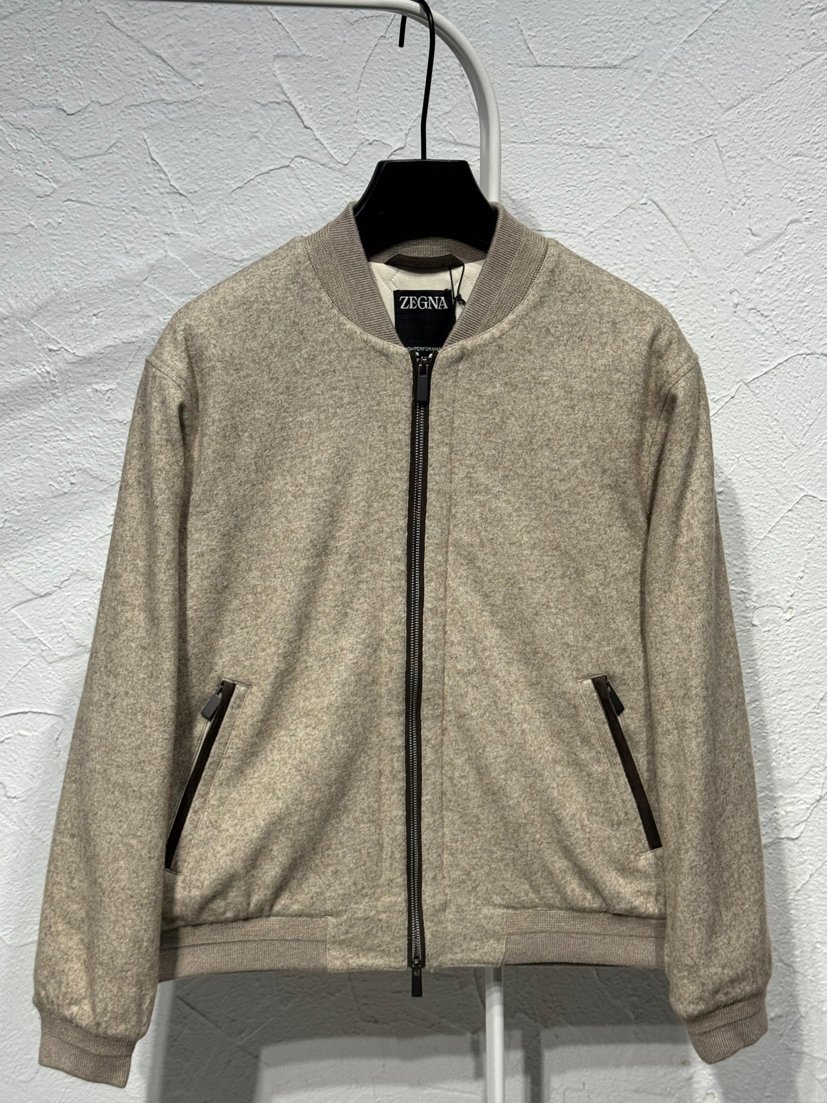 Zegna Textured Zip-Front Bomber Jacket