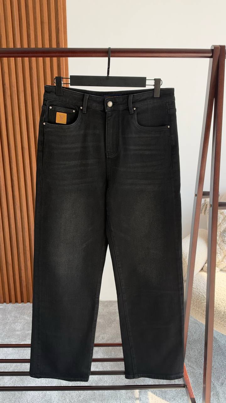 LV Small Back-Pocket Monogram Black Jeans