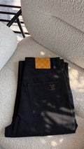 LV Large Back-Pocket Monogram Black Jeans