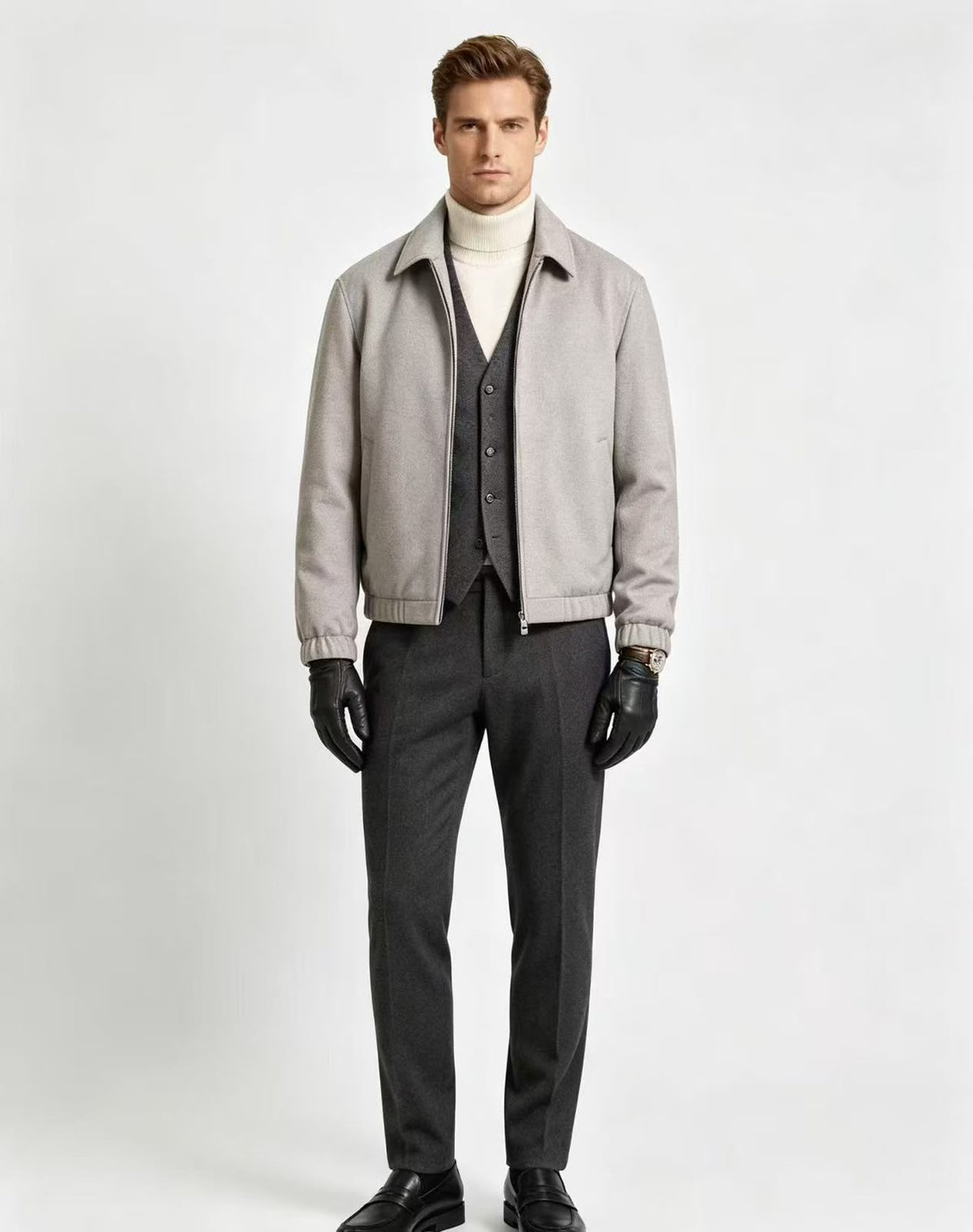 Loro Piana Collared Zip-Front Jacket