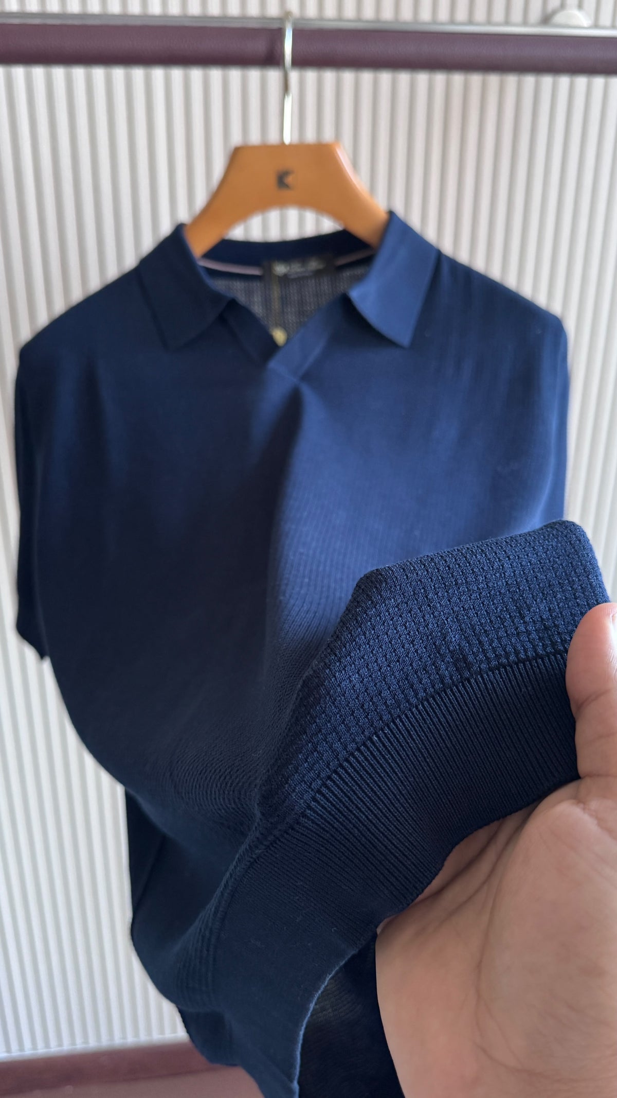 Loro Piana Open-Collar Short-Sleeve Knit Polo