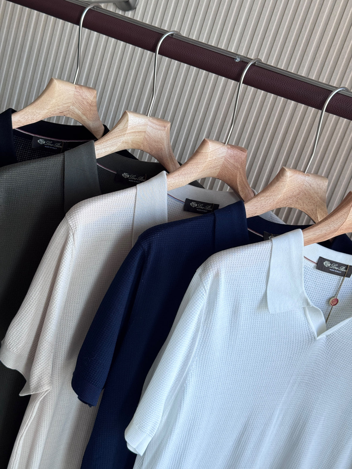 Loro Piana Open-Collar Short-Sleeve Knit Polo