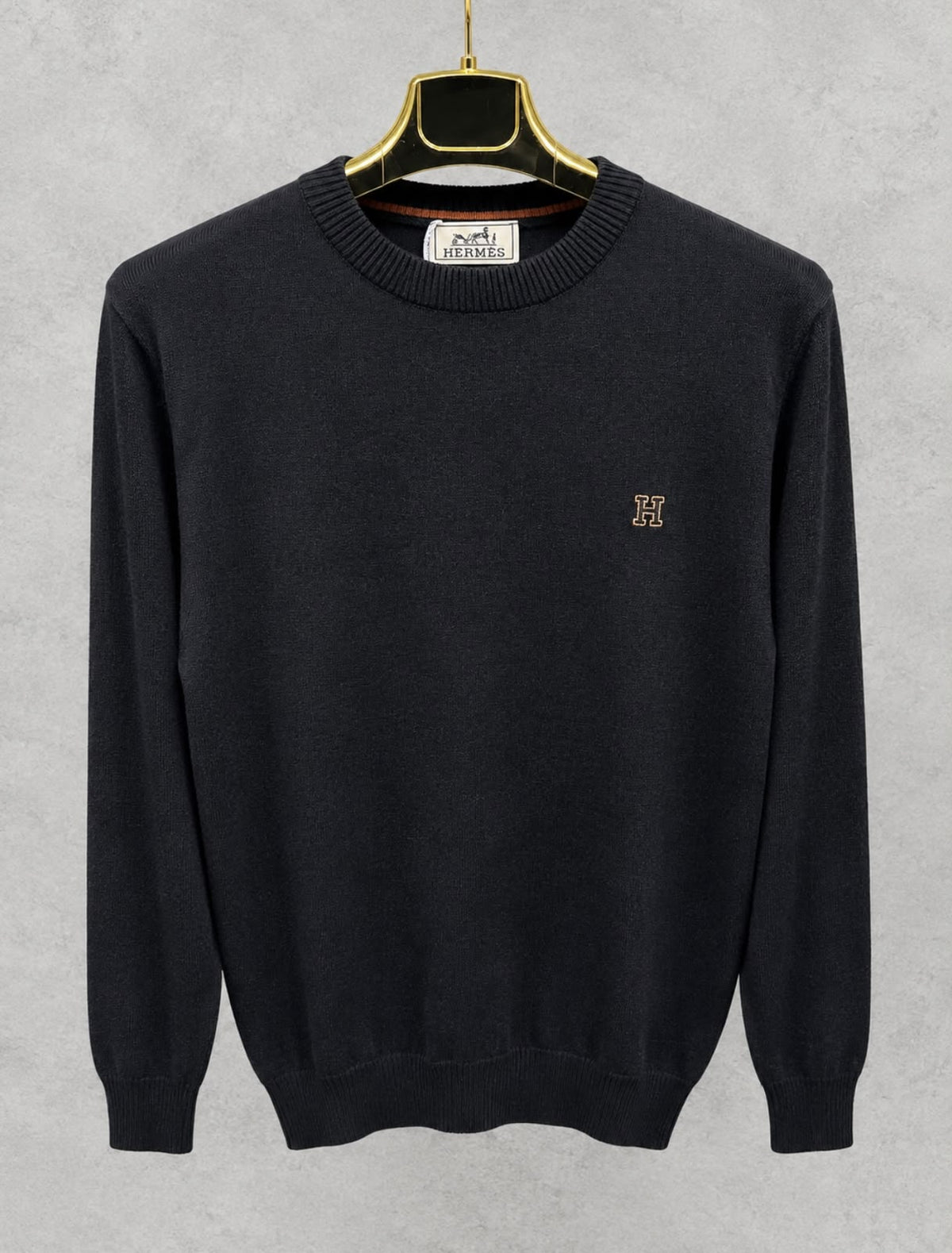 HERMES H-Motif Crew-Neck Sweater