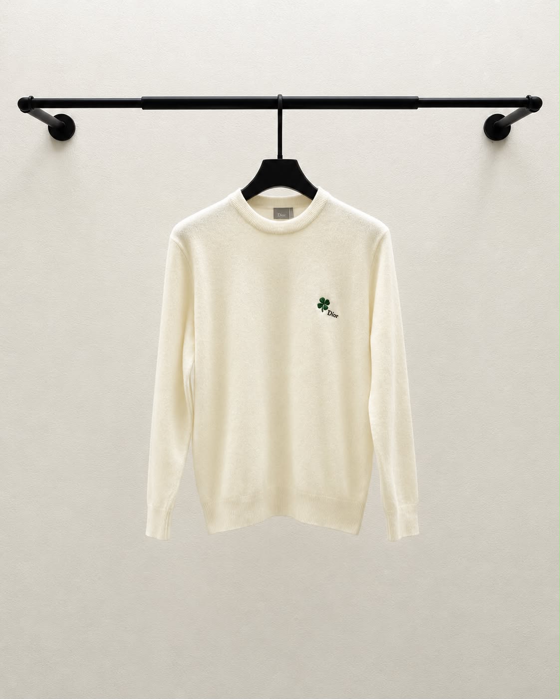 Dior Clover Motif Crew-Neck Sweater