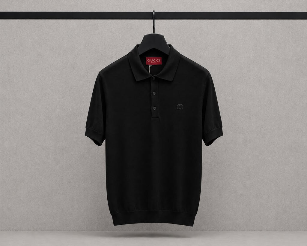 Gucci Embroidered Chest Logo Short-Sleeve Polo