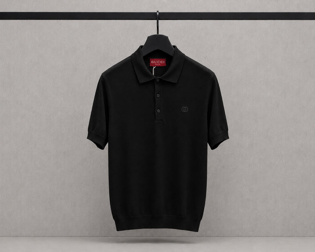 Gucci Embroidered Chest Logo Short-Sleeve Polo