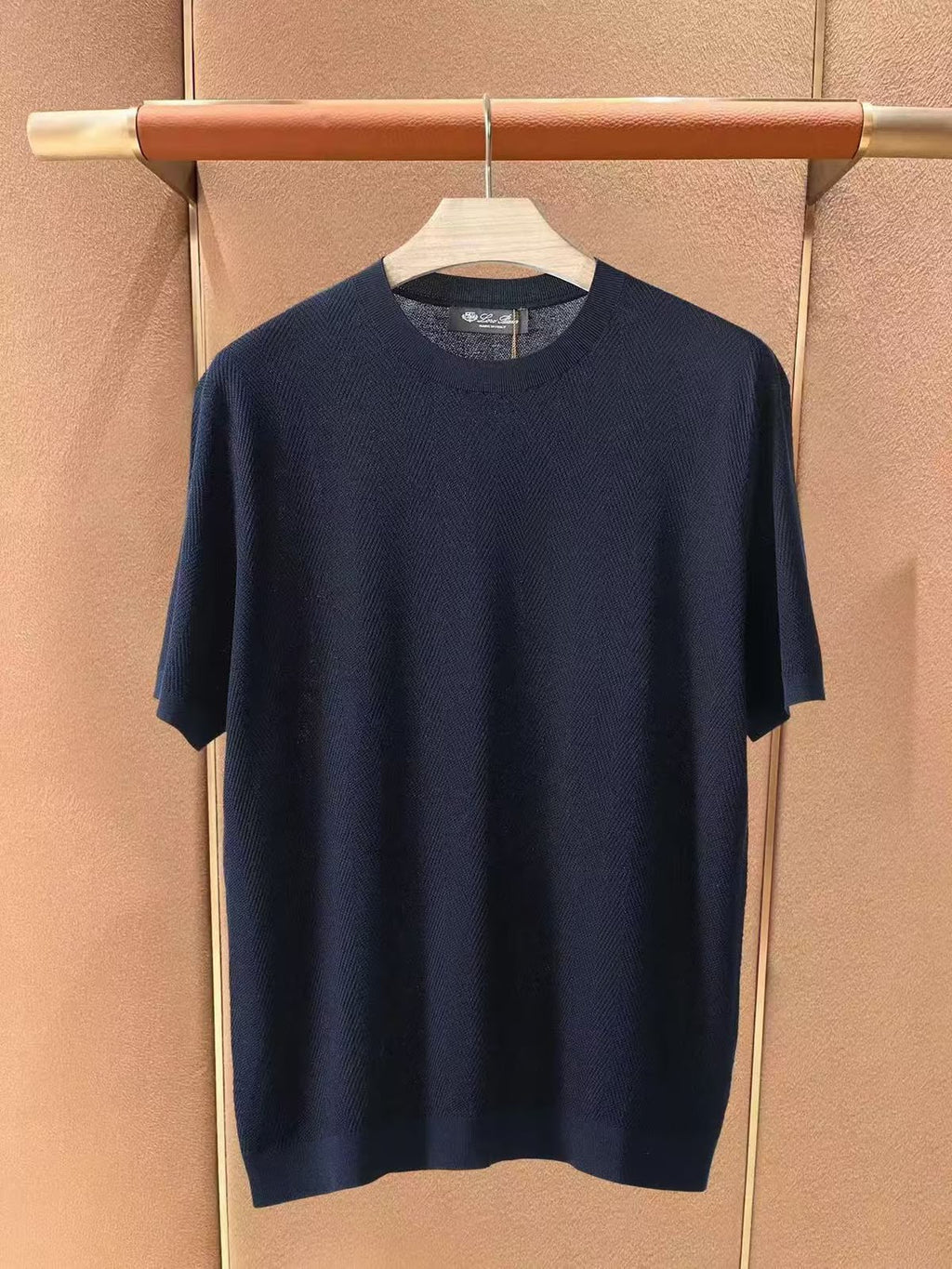Loro Piana Textured Short-Sleeve Crew-Neck Top