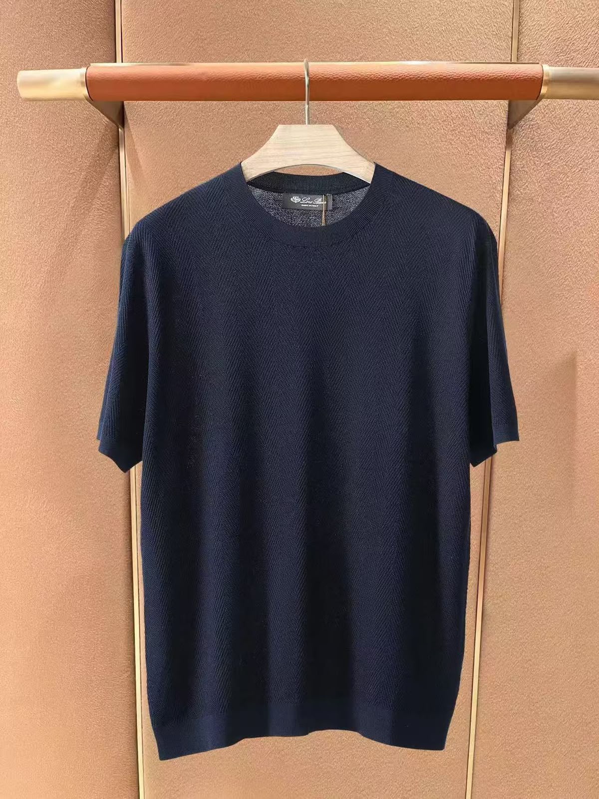 Loro Piana Textured Short-Sleeve Crew-Neck Top