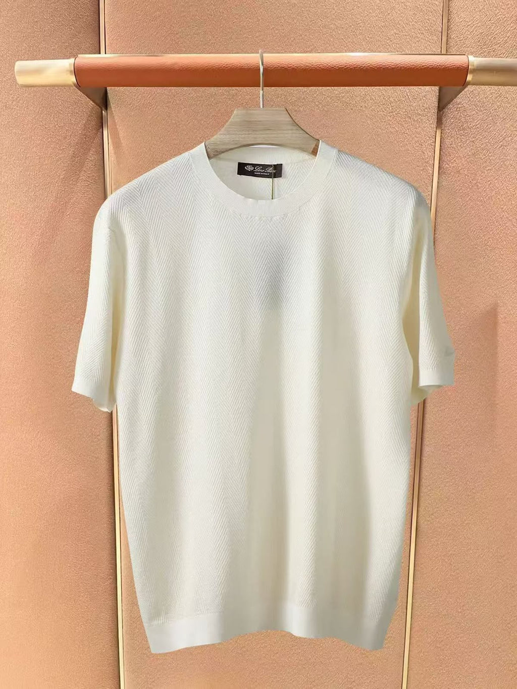 Loro Piana Textured Short-Sleeve Crew-Neck Top