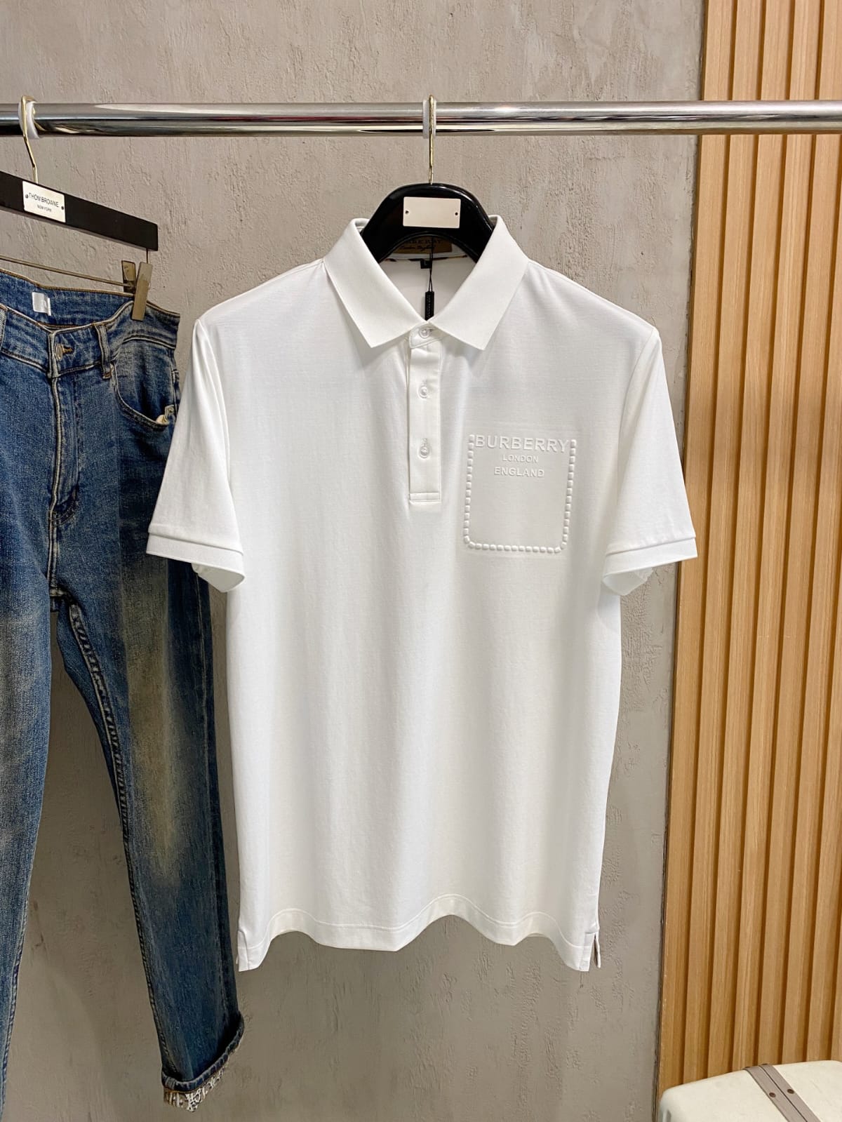 Burberry Tonal Chest-Detail Polo