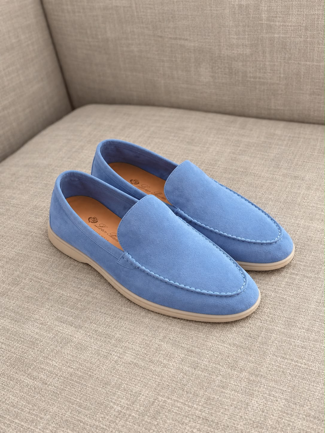 Loro Piana Summer Walk Loafers - Blue Collection
