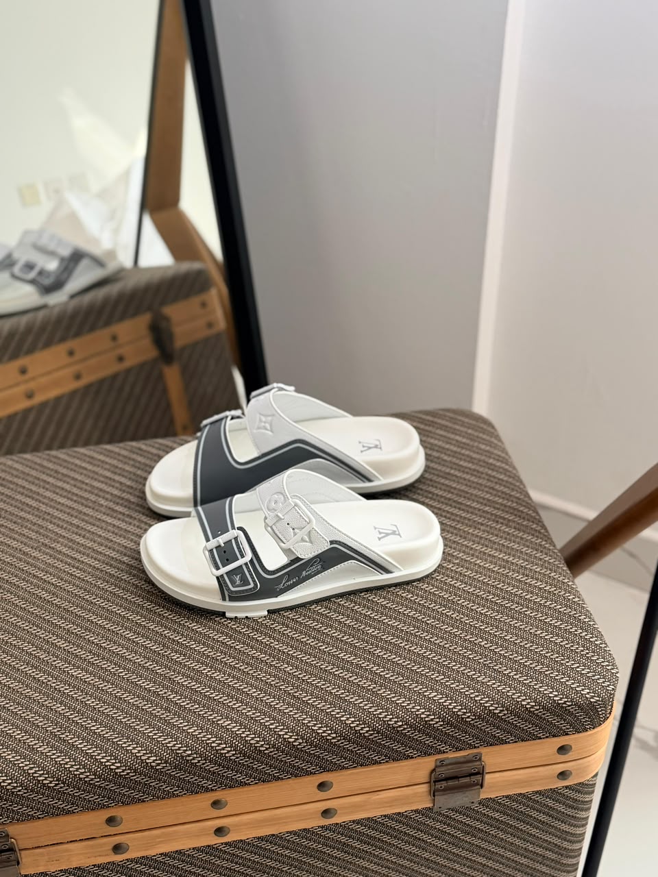 LV Double-Buckle Slide Sandals