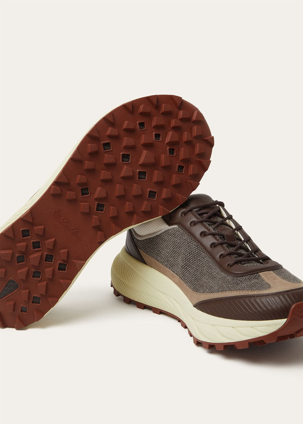 Loro Piana Panelled Lace-Up Sneakers