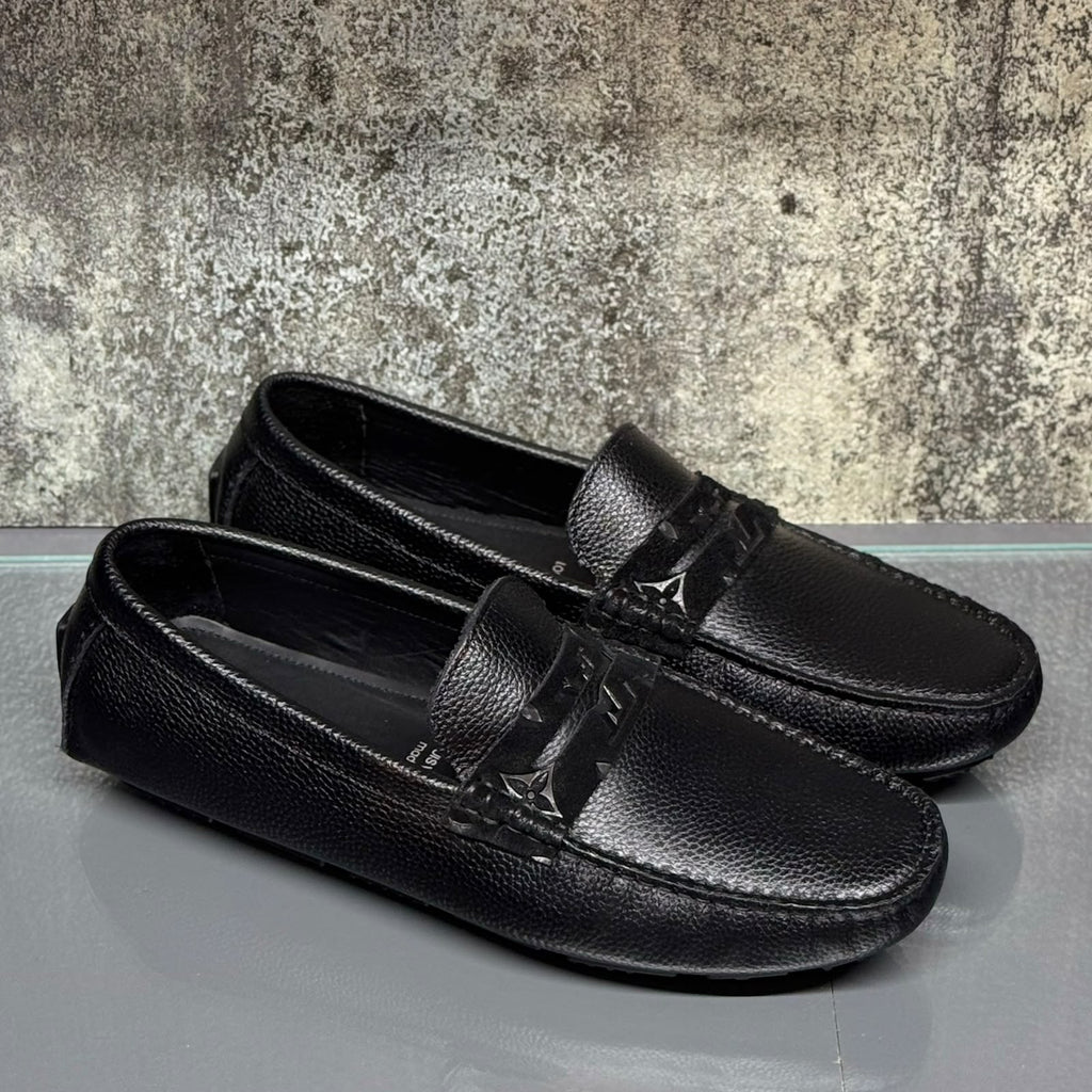 LV Monogram-Strap Driving Loafers