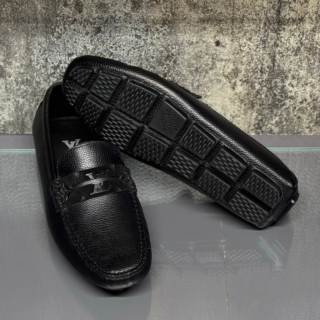 LV Monogram-Strap Driving Loafers