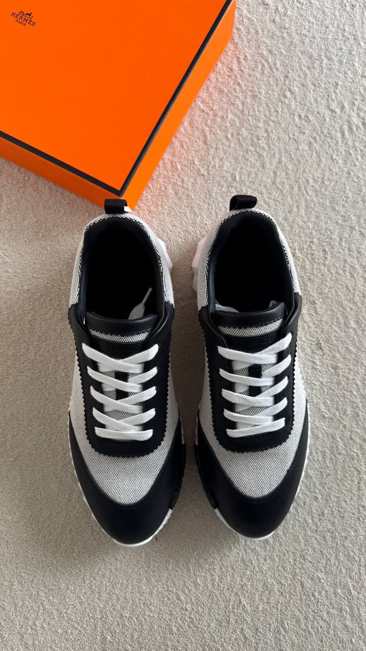 HERMES Contrast-Panel Bouncing Sneakers