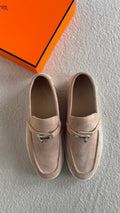 HERMES Metal-Clasp Loafers