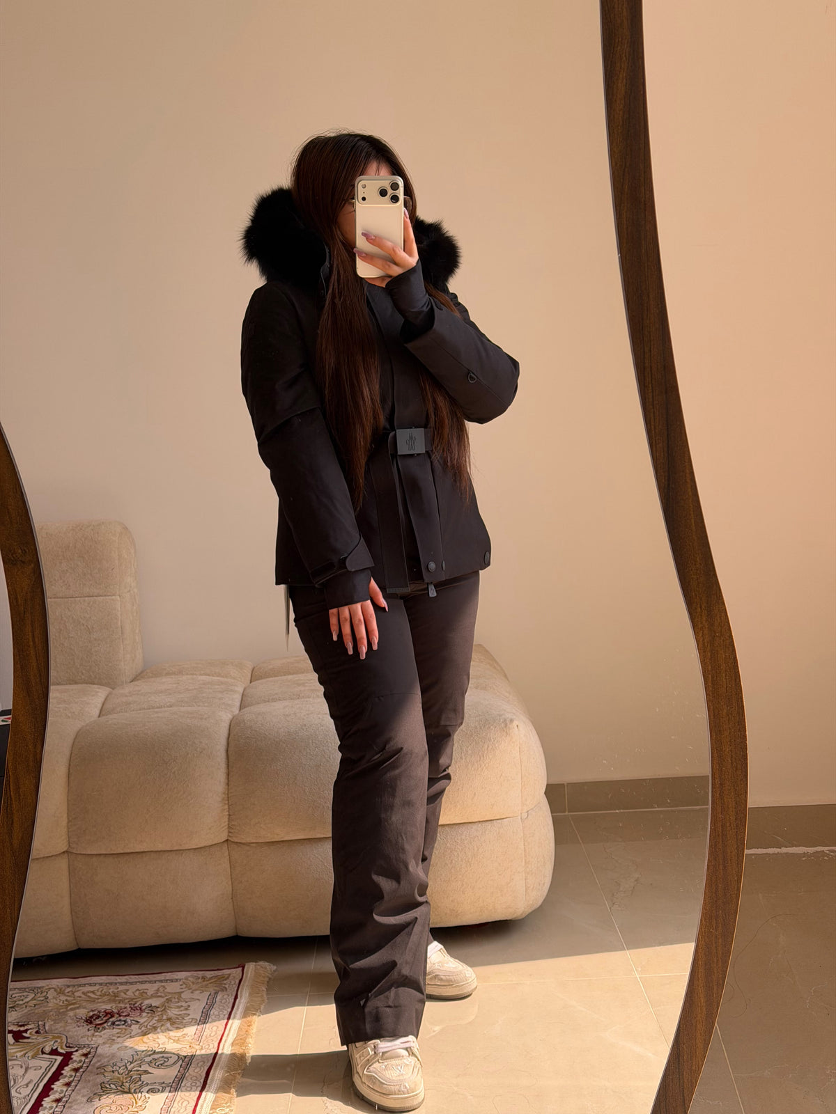 MONCLER Belted Hooded Jacket