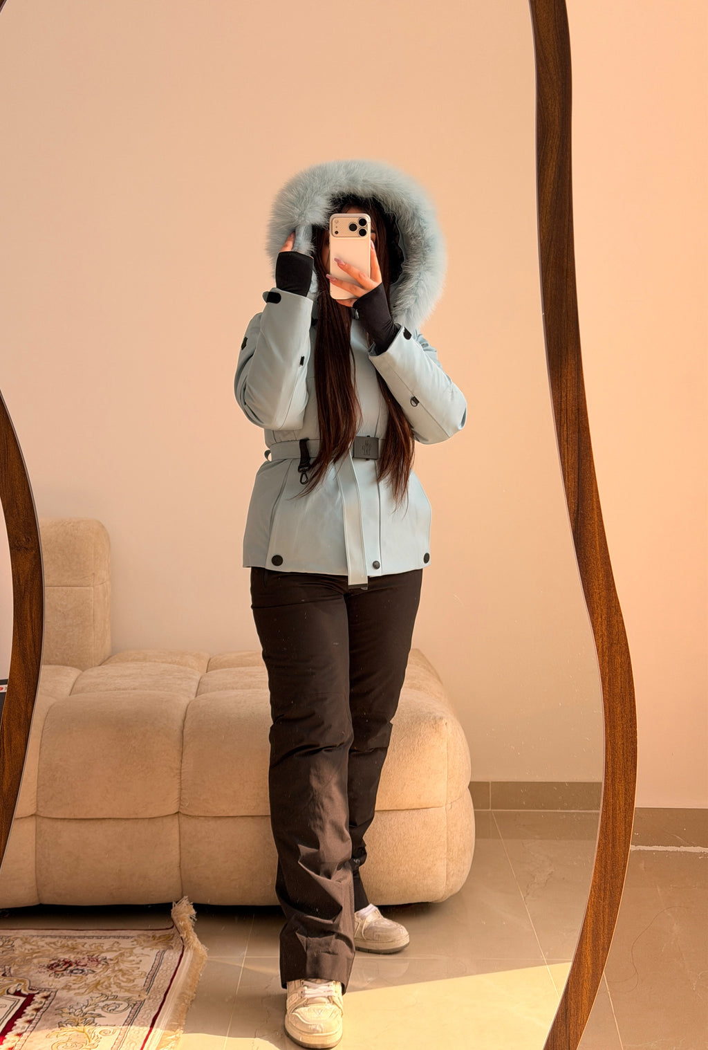 MONCLER Belted Hooded Jacket