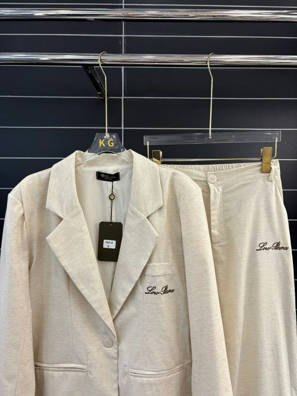 Loro Piana Blazer and Wide-Leg Trousers Set