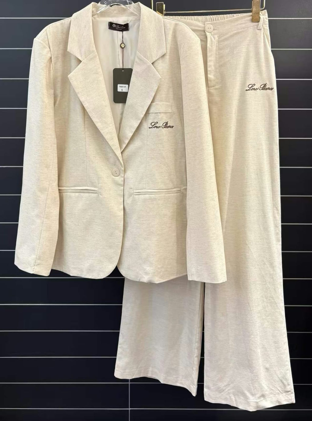 Loro Piana Blazer and Wide-Leg Trousers Set
