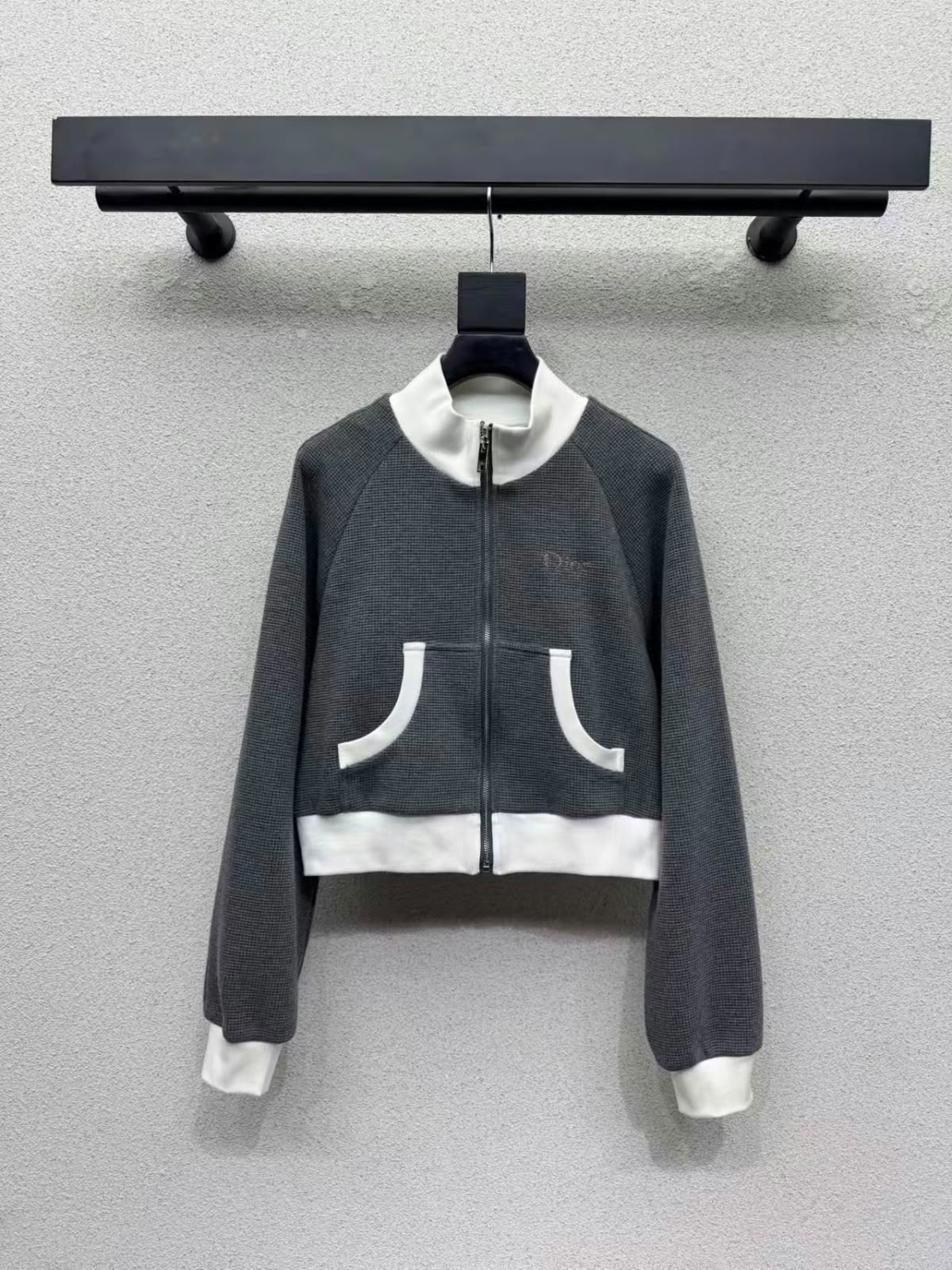 Dior Contrast-Trim Zip Jacket and Wide-Leg Trousers Set