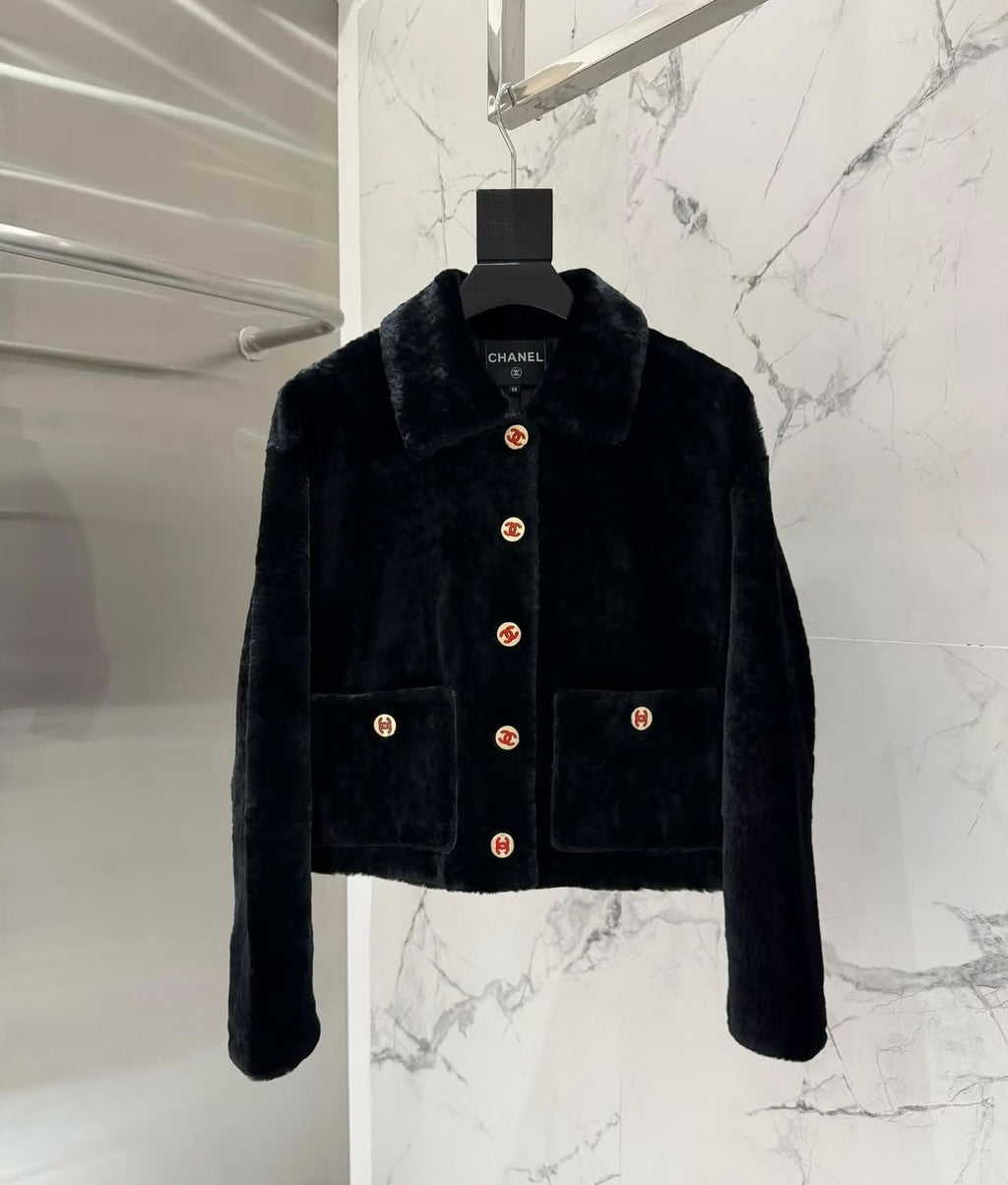 CHANEL Button-Front Cropped Jacket