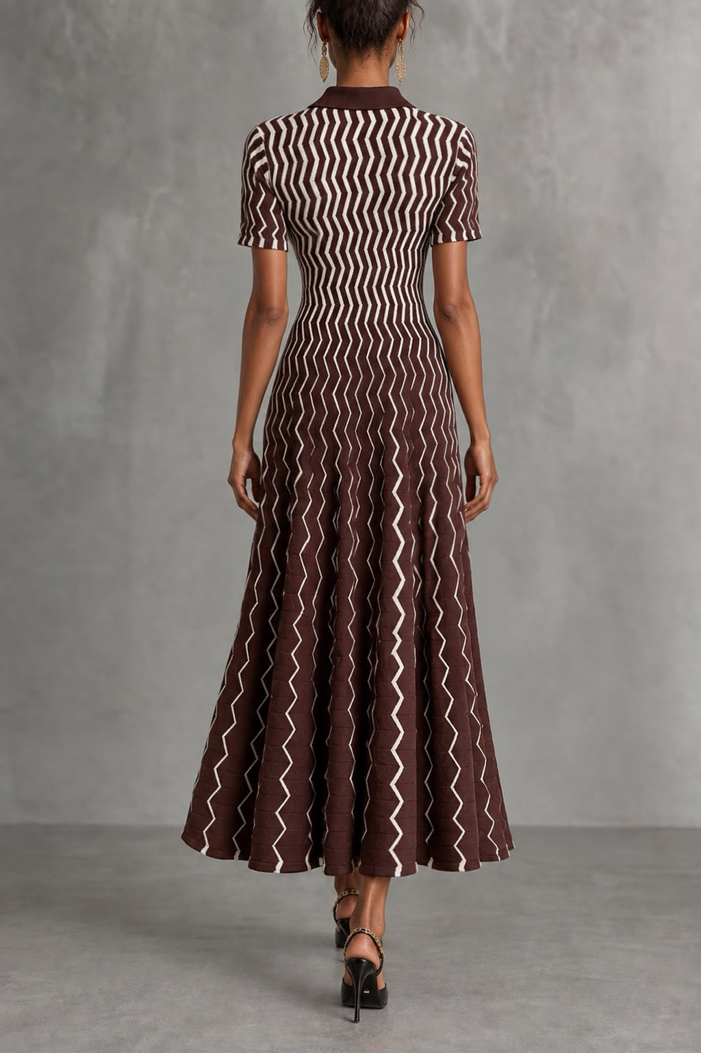 Missoni Zigzag Short-Sleeve Polo Dress