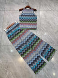 Missoni Zigzag Sleeveless Top and Wide-Leg Trousers Set