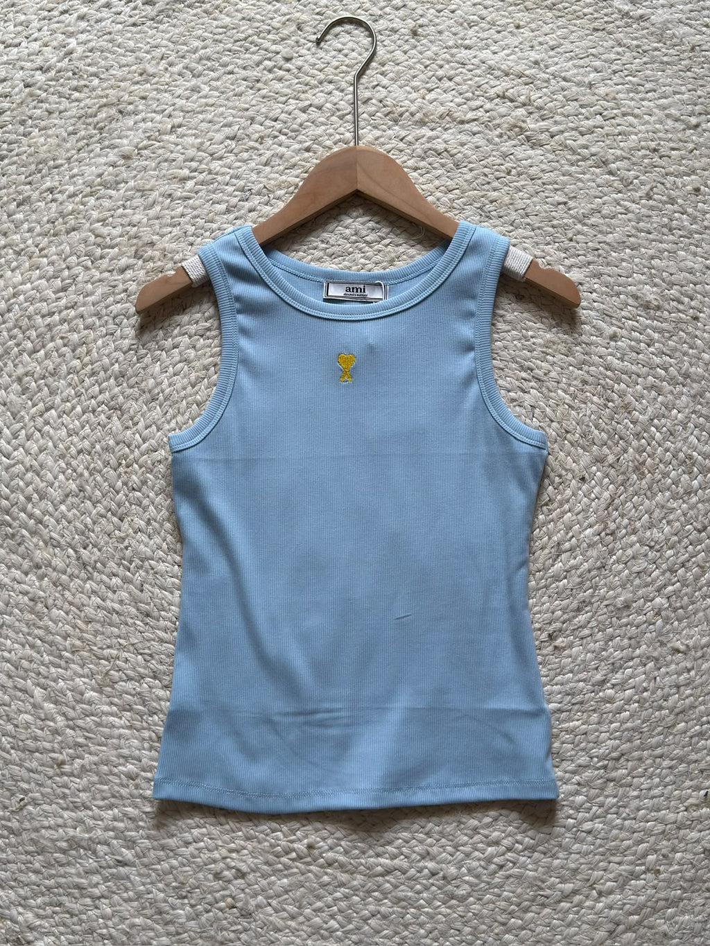 AMI Small-Logo Ribbed Tank Top