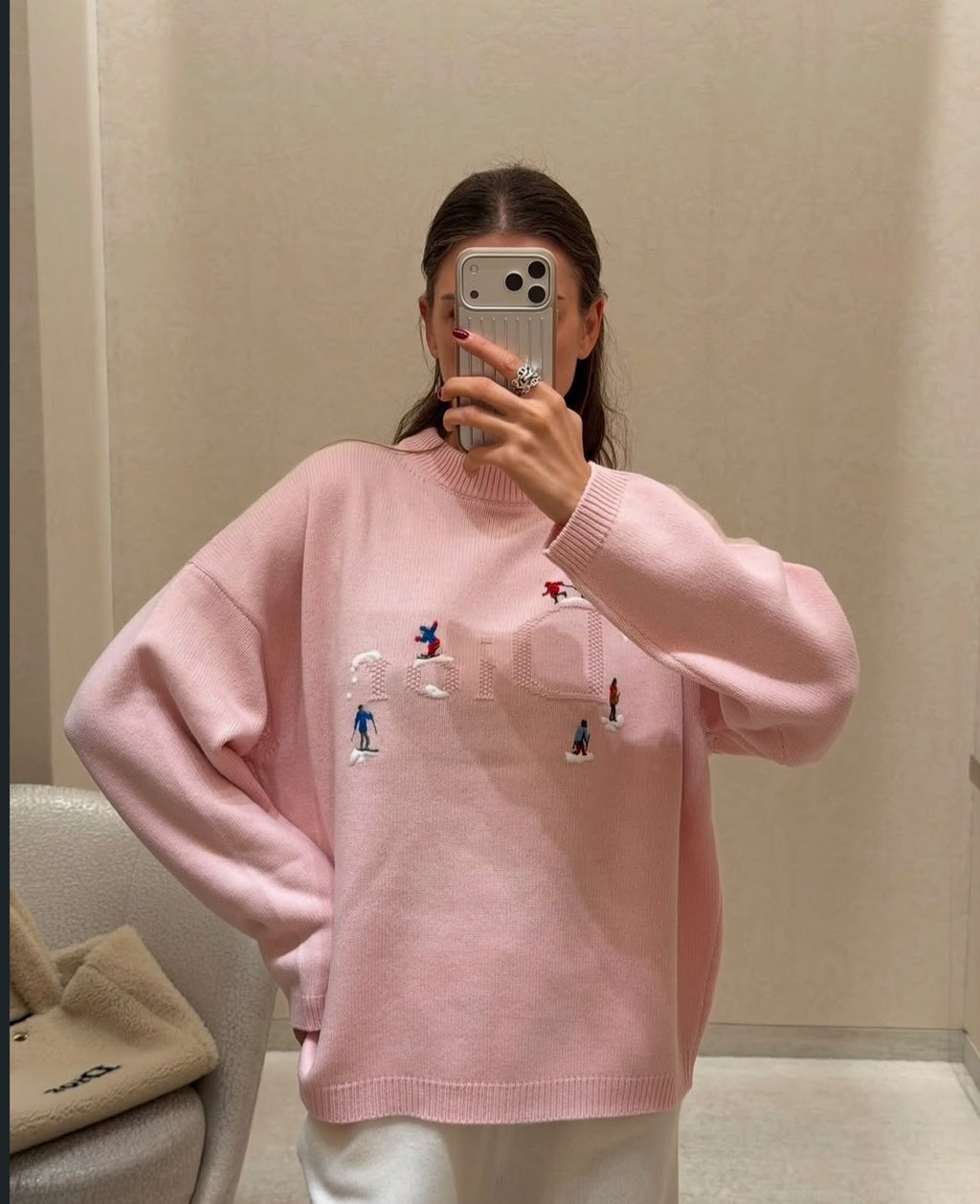 Dior Ski-Motif Crewneck Sweater