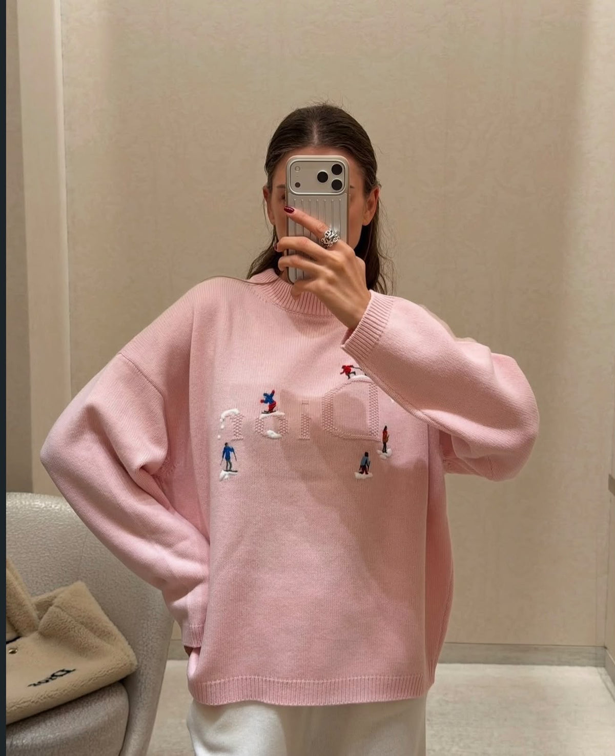 Dior Ski-Motif Crewneck Sweater