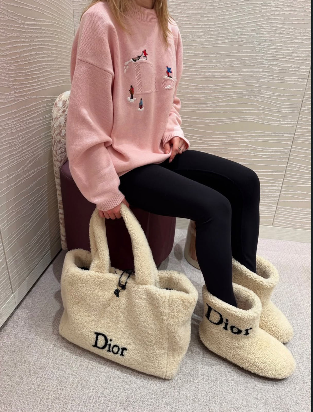 Dior Ski-Motif Crewneck Sweater