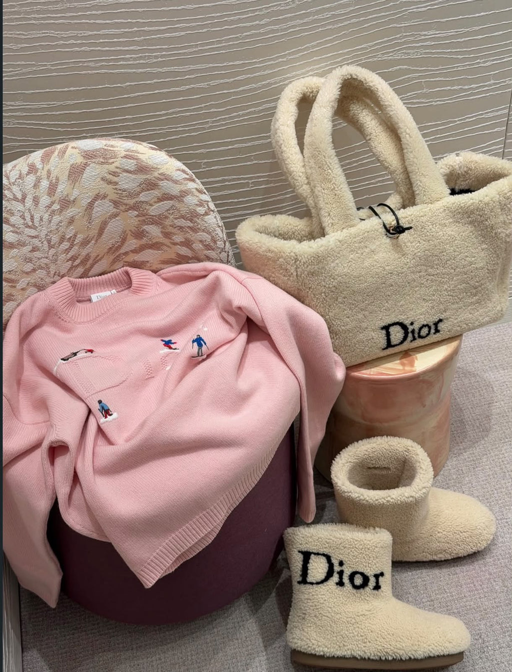 Dior Ski-Motif Crewneck Sweater