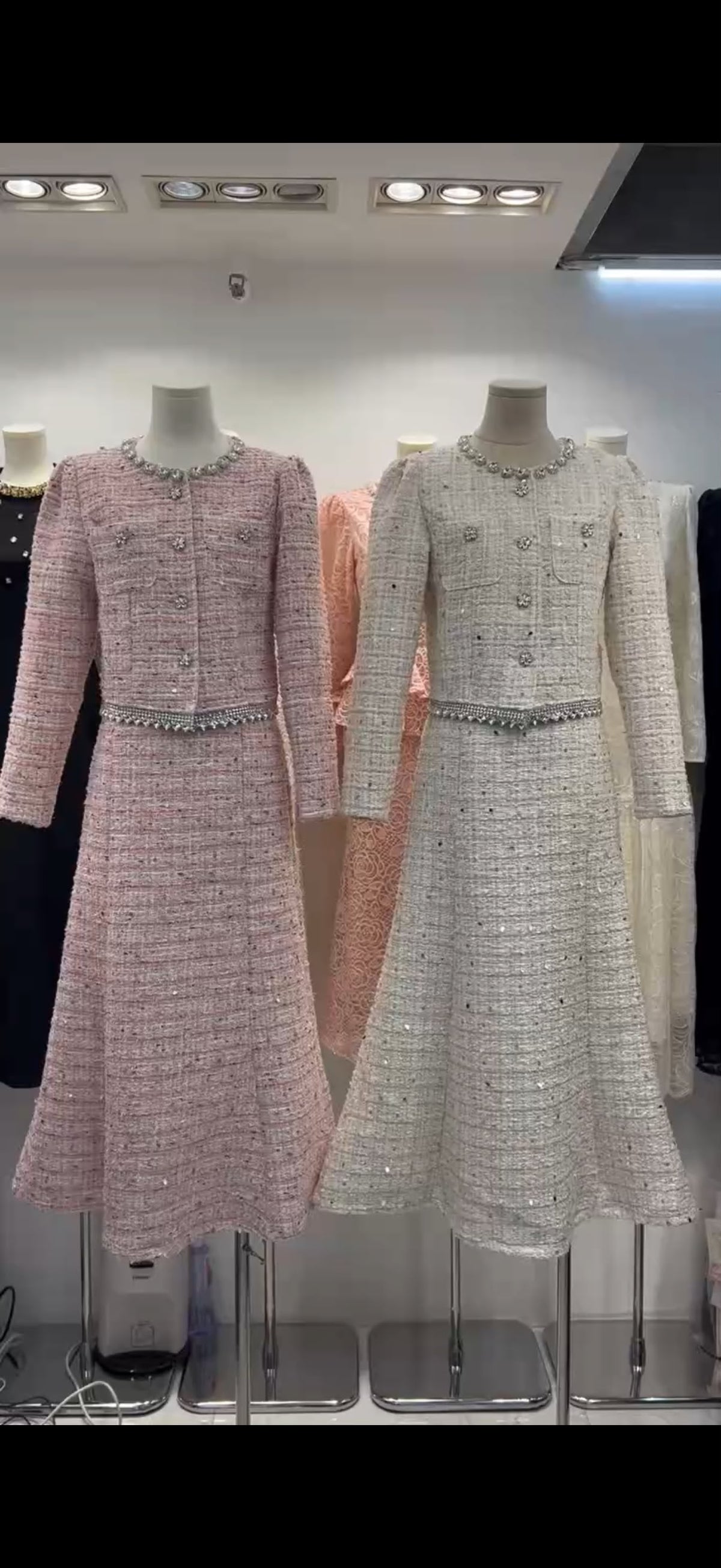 Self-Portrait Embellished Jacket-Effect Midi Dress