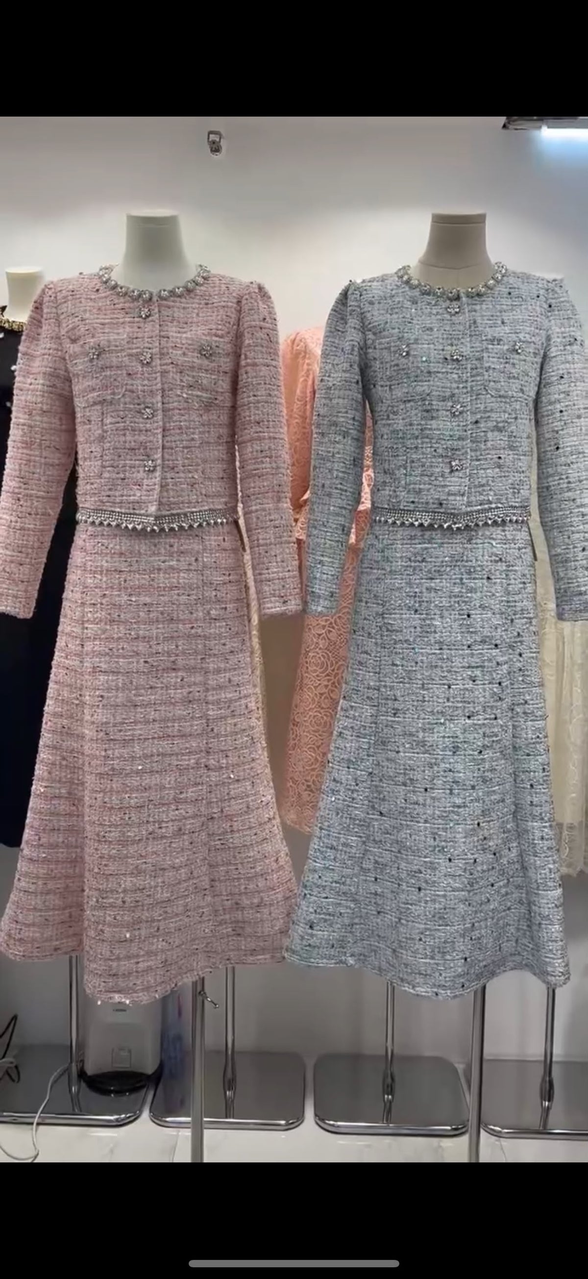 Self-Portrait Embellished Jacket-Effect Midi Dress