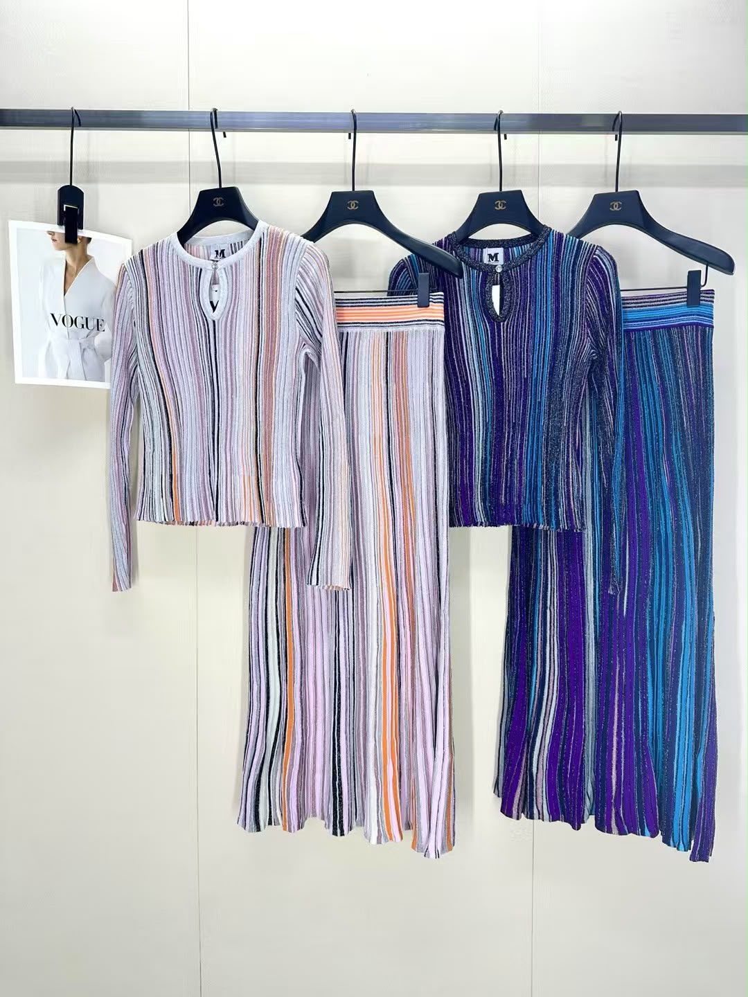 Missoni Striped Keyhole Top and Wide-Leg Trousers Set