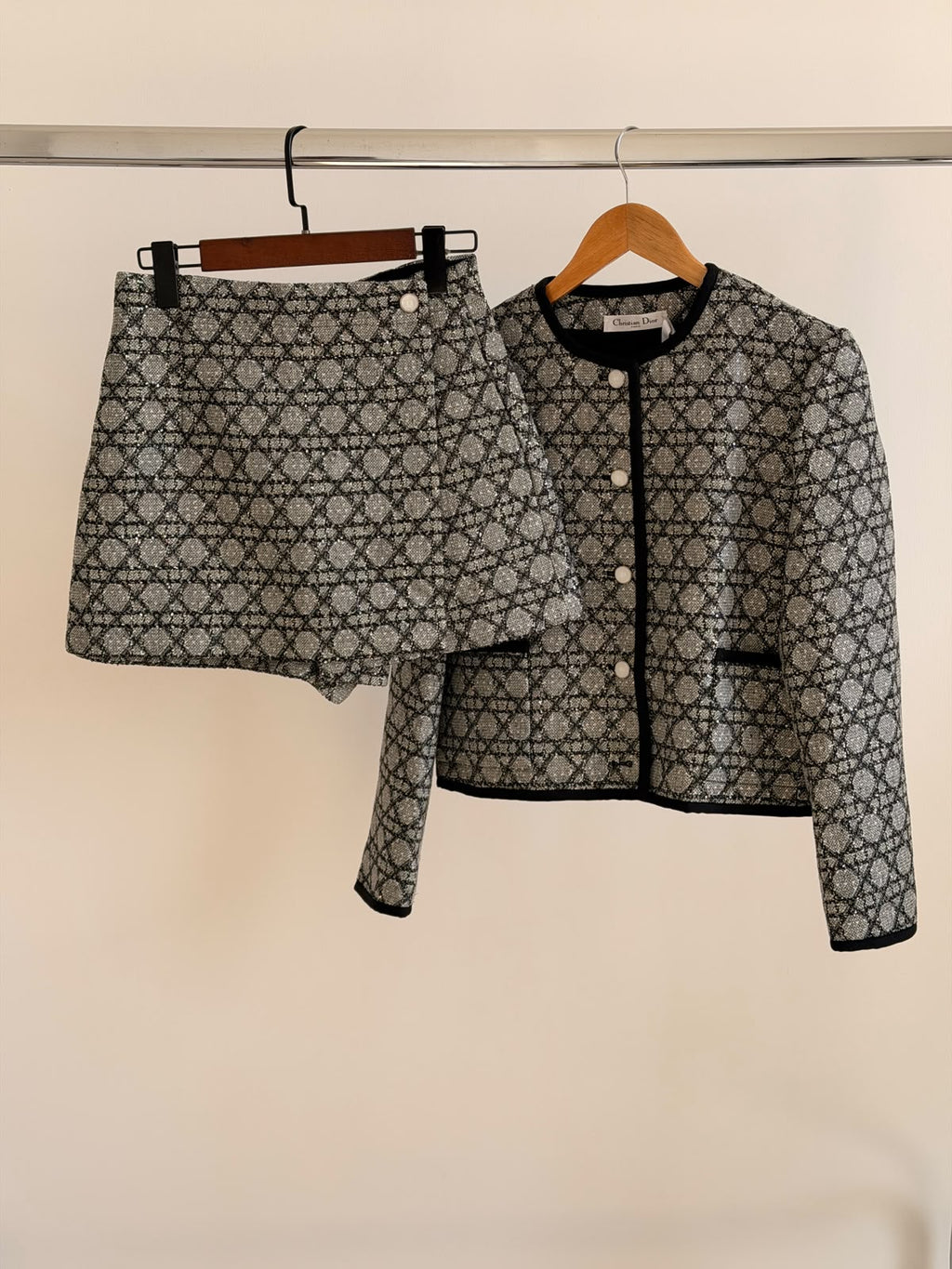 Dior Geometric-Pattern Jacket and Shorts Set