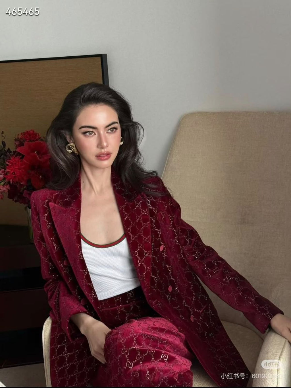 Gucci GG-Pattern Double-Breasted Blazer and Trousers Set